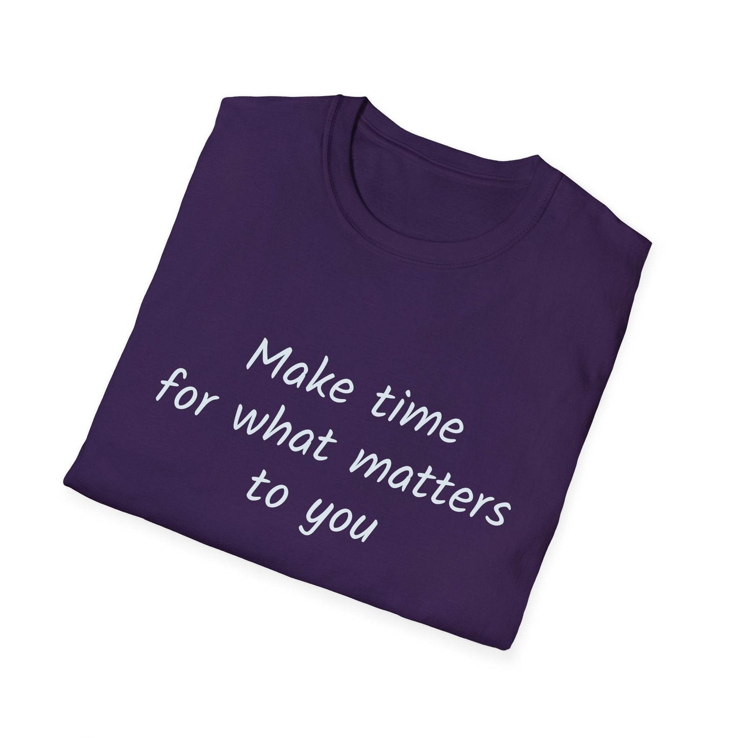 Inspirational Quote Unisex Softstyle T-Shirt - Make Time - The Dreamer's Bookshop.