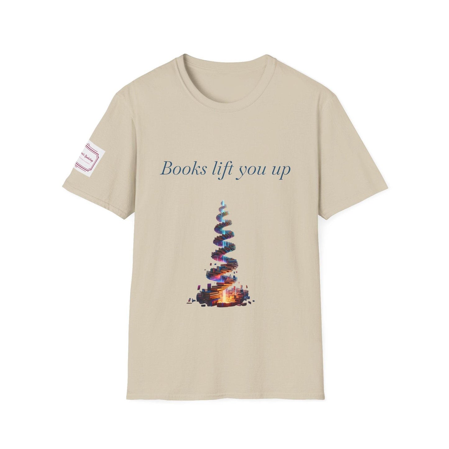 Inspirational Unisex T-Shirt - Books Lift You Up - The Dreamer's Bookshop.