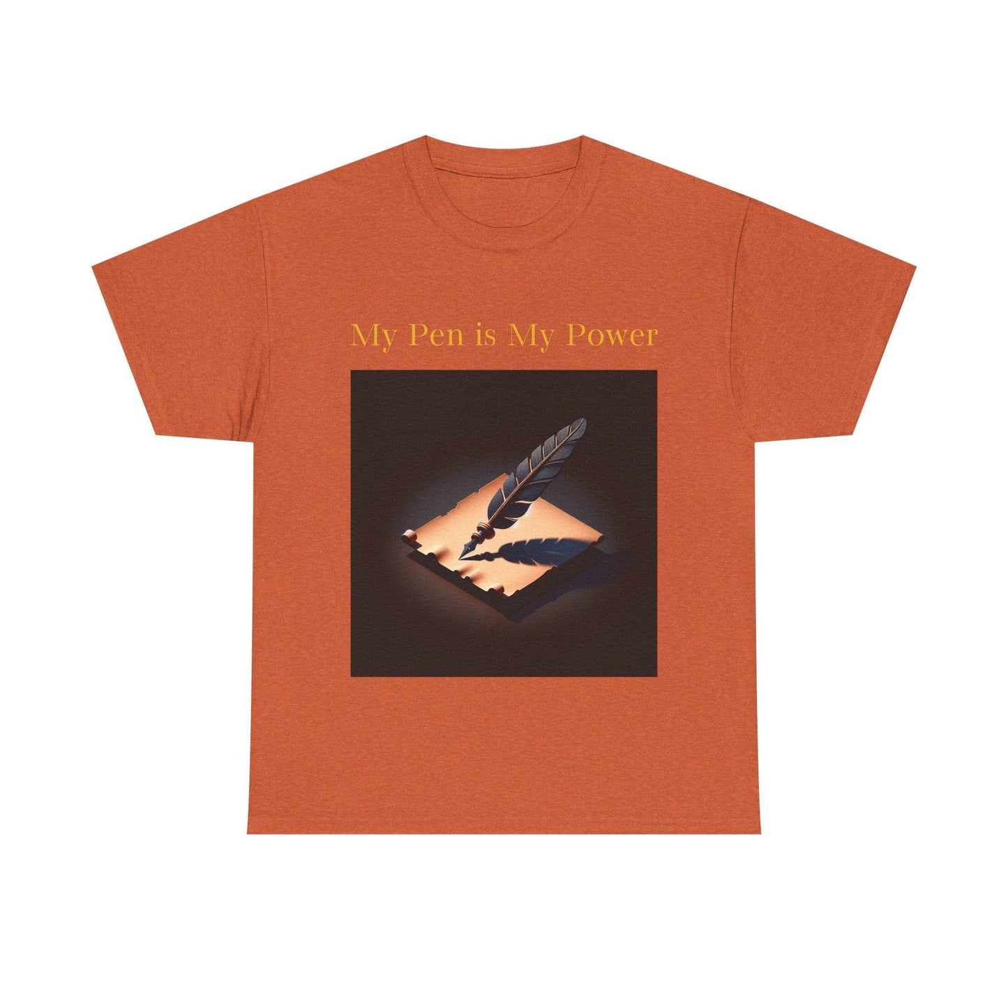 My Pen is My Power Unisex Heavy Cotton Tee - Creative Writer's Apparel - The Dreamer's Bookshop.