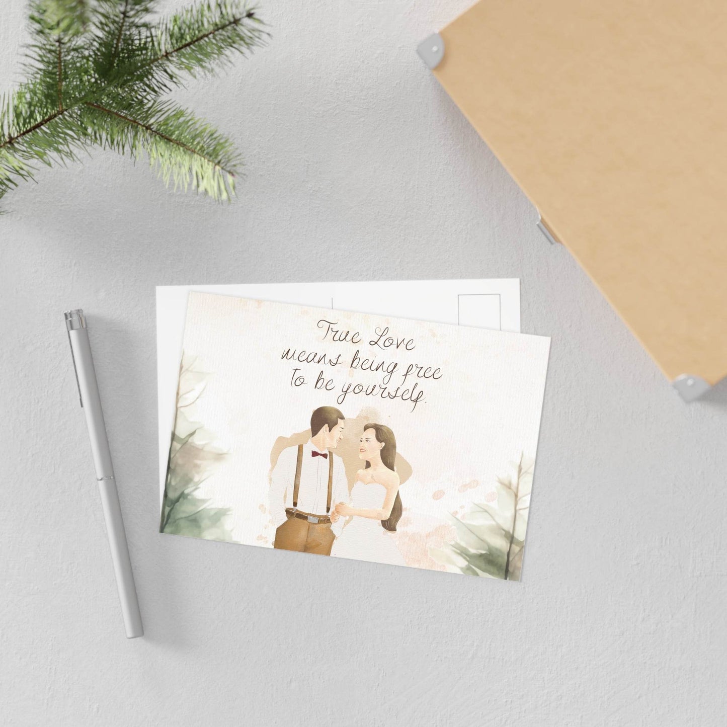 The Dreamer's Bookshop Cute "True Love" Wedding Card - The Dreamer's Bookshop.