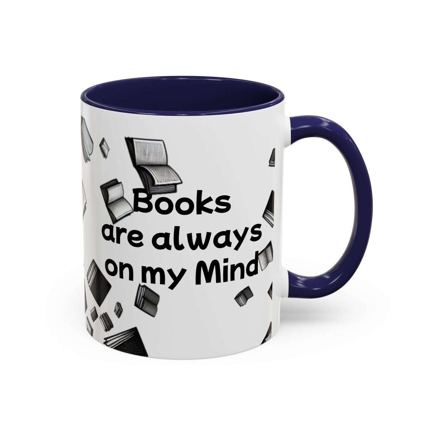 Books on My Mind Accent Coffee Mug - Perfect for Readers - The Dreamer's Bookshop.