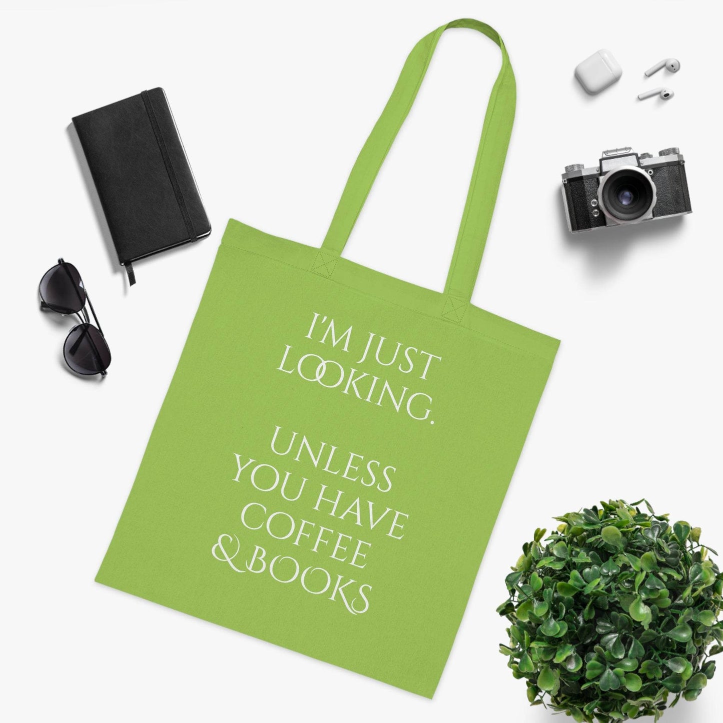 Coffee & Books Cotton Tote - Perfect for Book Lovers - The Dreamer's Bookshop.