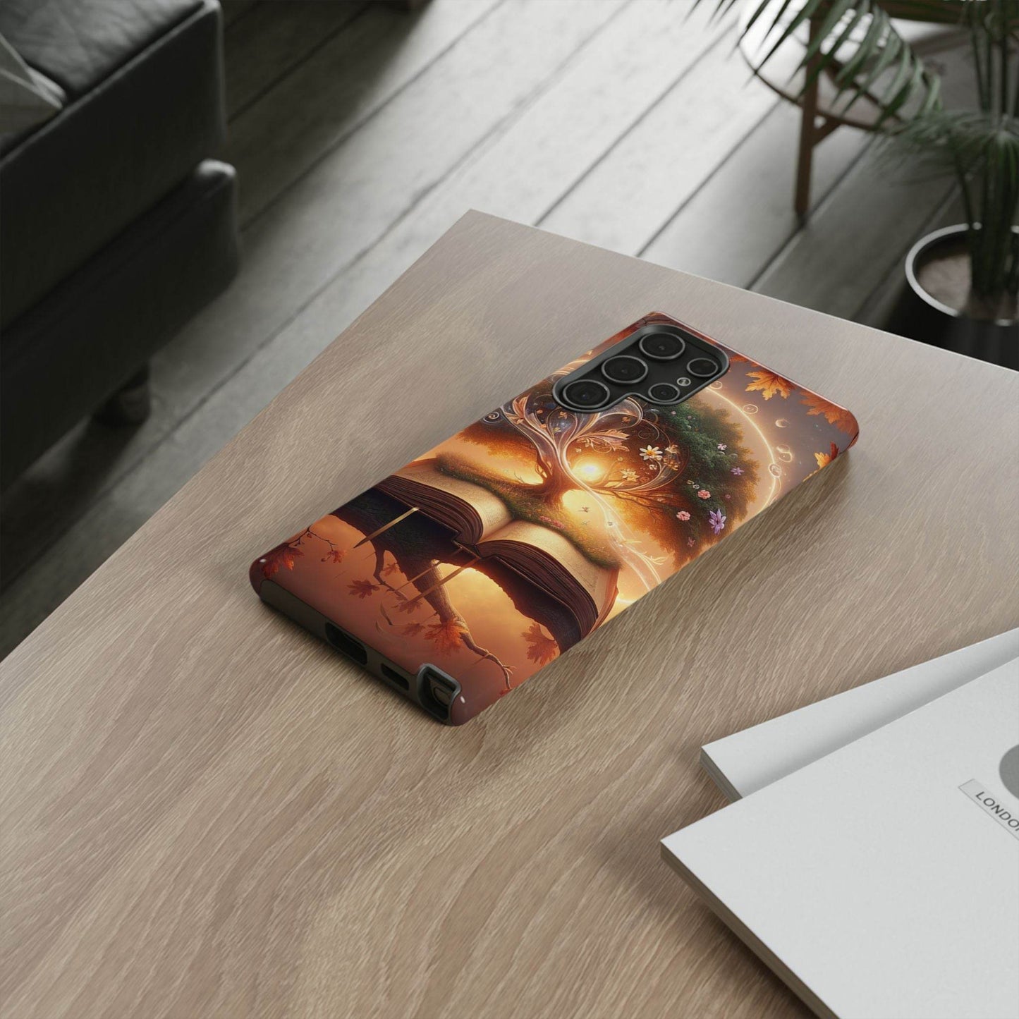 Nature-Inspired iPhone & Samsung Phone Case with Tree of Life Design - The Dreamer's Bookshop.
