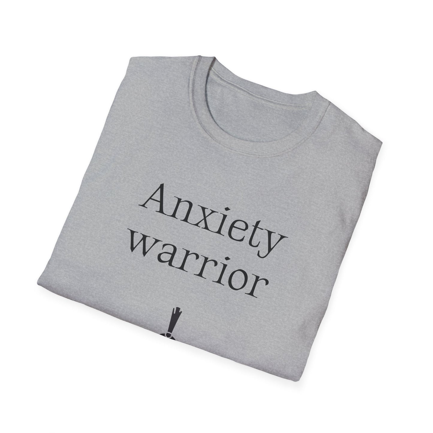 Anxiety Warrior Unisex Softstyle T-Shirt - Empowering Graphic Tee for Mental Health Awareness