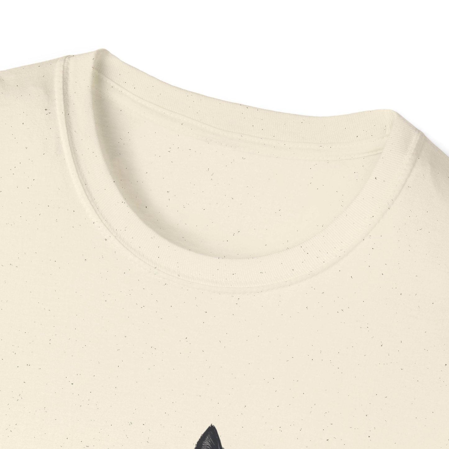 Unisex Softstyle T-Shirt - Vintage Cat Book Stack Bookworm - The Dreamer's Bookshop.