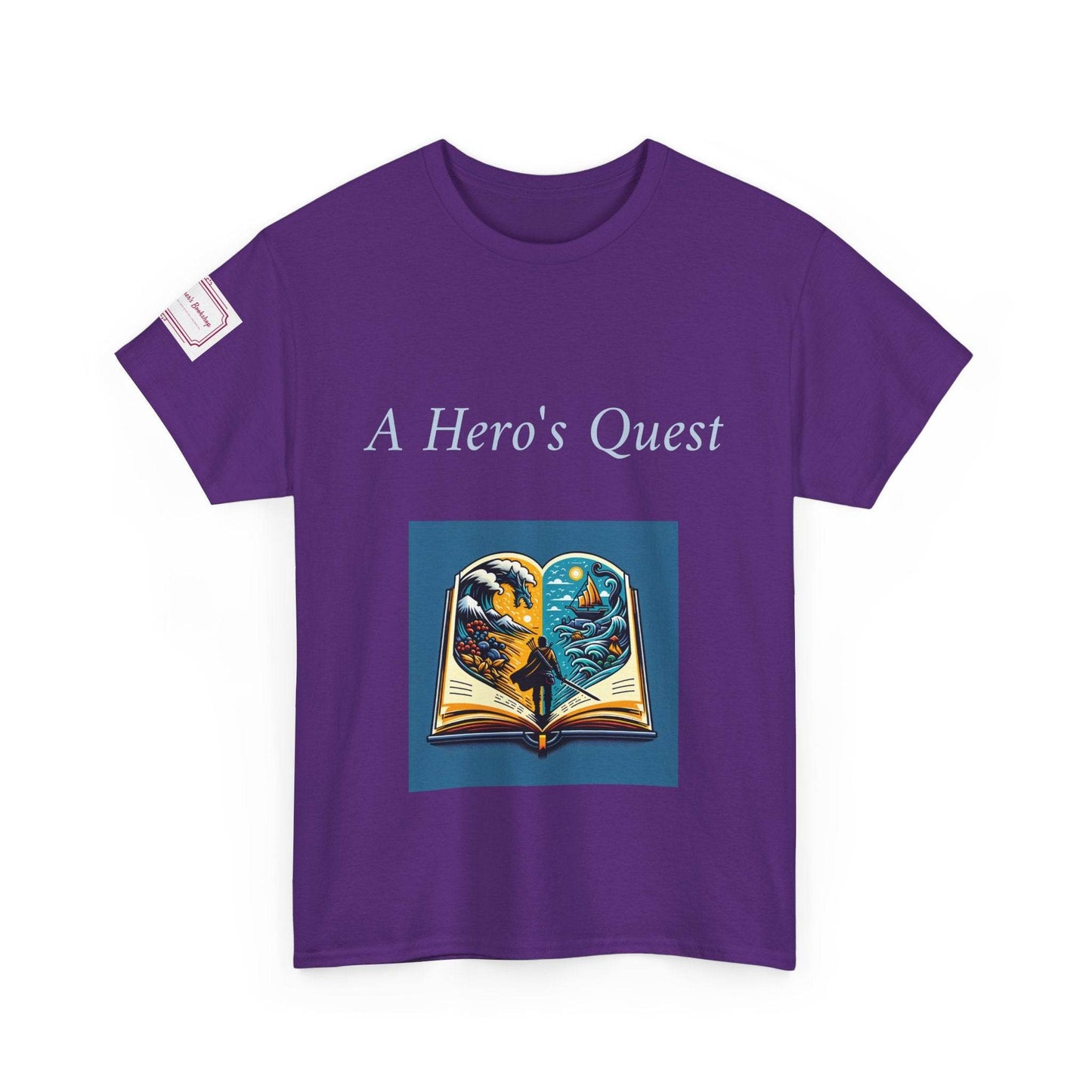 Adventure - Graphic Unisex Heavy Cotton Tee - Hero's Quest - The Dreamer's Bookshop.