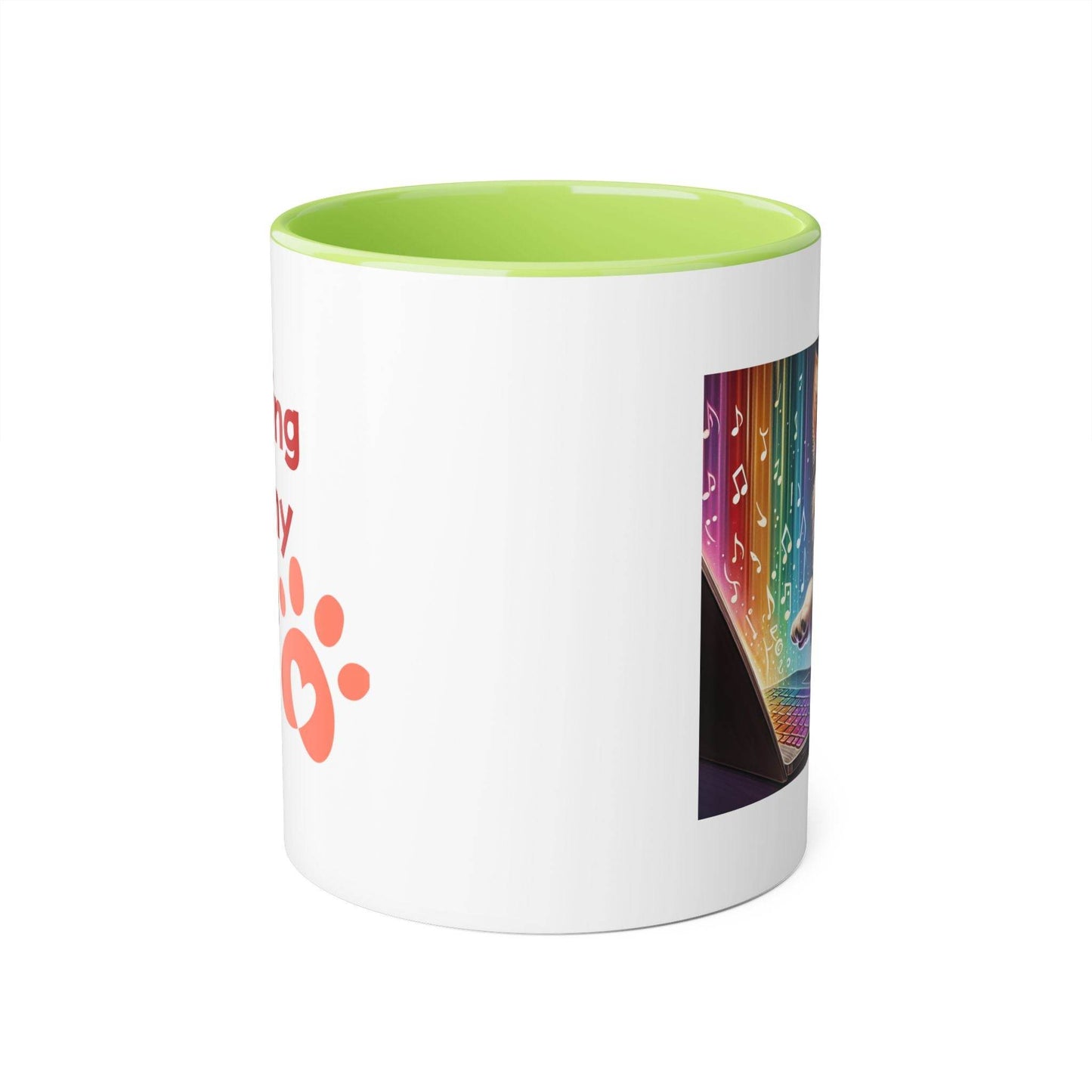 Funny Dog Writer Accent Mug - 11oz Coffee Cup for Book Lovers - The Dreamer's Bookshop.