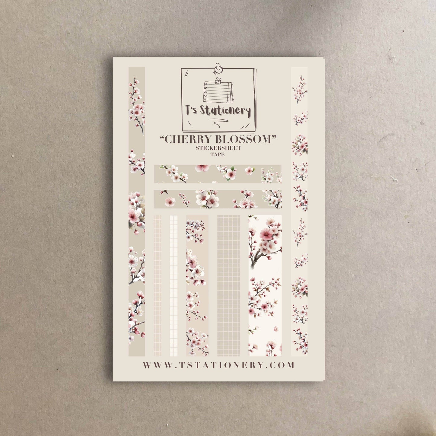 T's Stationery - Stickerveltape „Cherry Blossom” - The Dreamer's Bookshop.