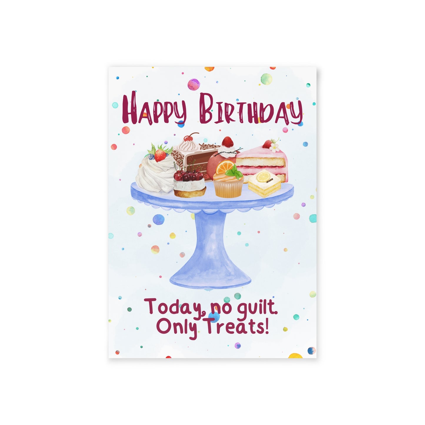 The Dreamer's Bookshop "Just Treats" Birthday Card - The Dreamer's Bookshop.