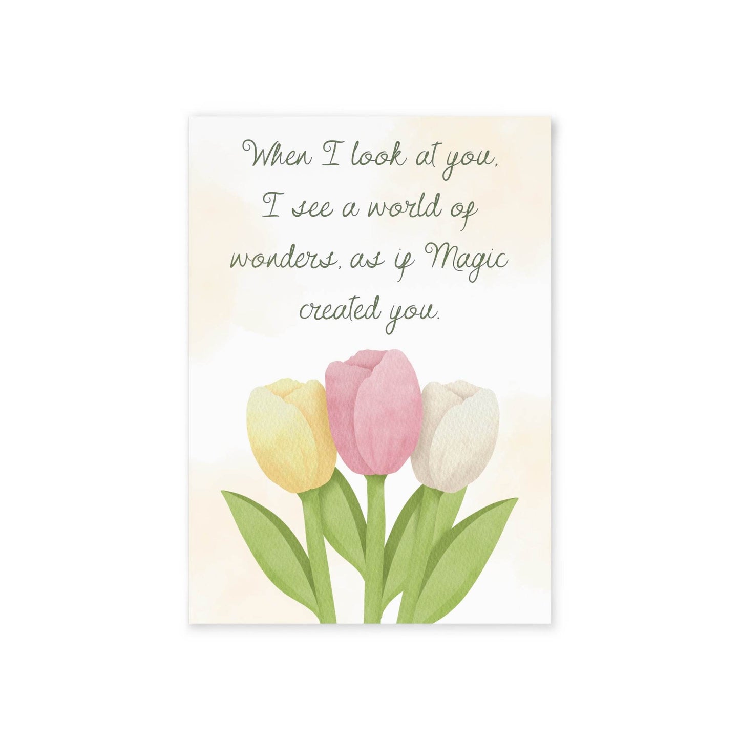 The Dreamer's Bookshop Affection "When I Look" Art Print Card - The Dreamer's Bookshop.