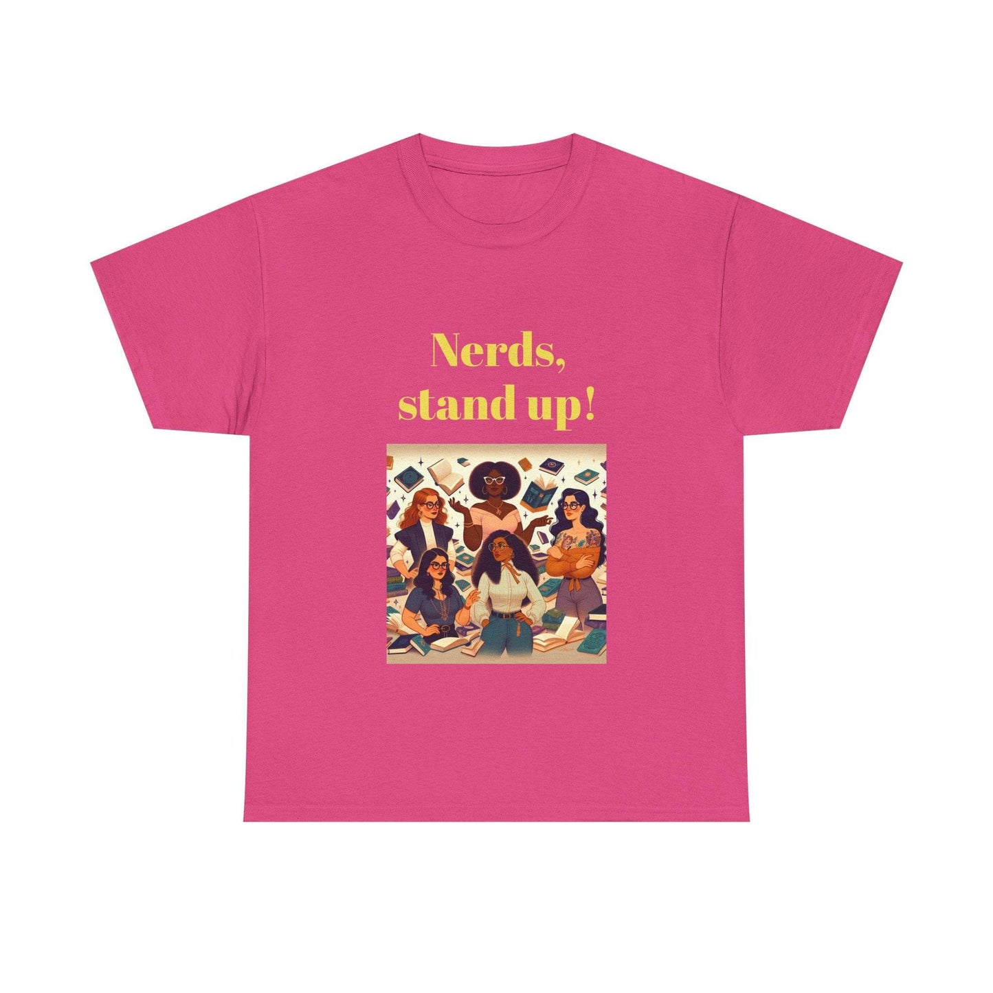 Nerds Stand Up - Unisex Heavy Cotton Tee - Book Lovers - The Dreamer's Bookshop.