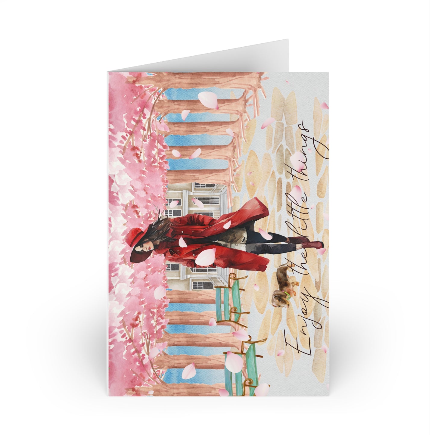 The Dreamer's Bookshop "Sakura Walk" Enjoy the Little Things Card - The Dreamer's Bookshop.