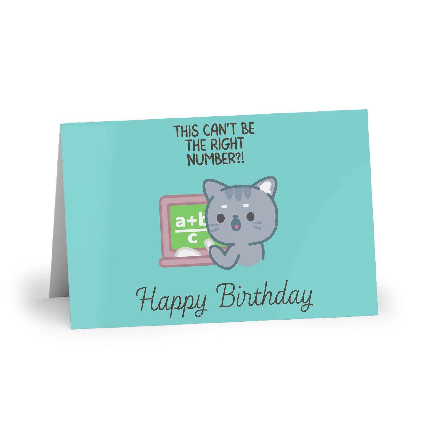 The Dreamer's Bookshop Cute "Not the right number" Cat Birthday Card - The Dreamer's Bookshop.