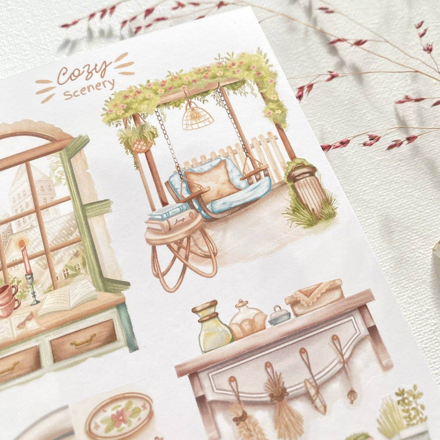 LETTOOn - Stickervel - Gezellige Taferelen - The Dreamer's Bookshop.