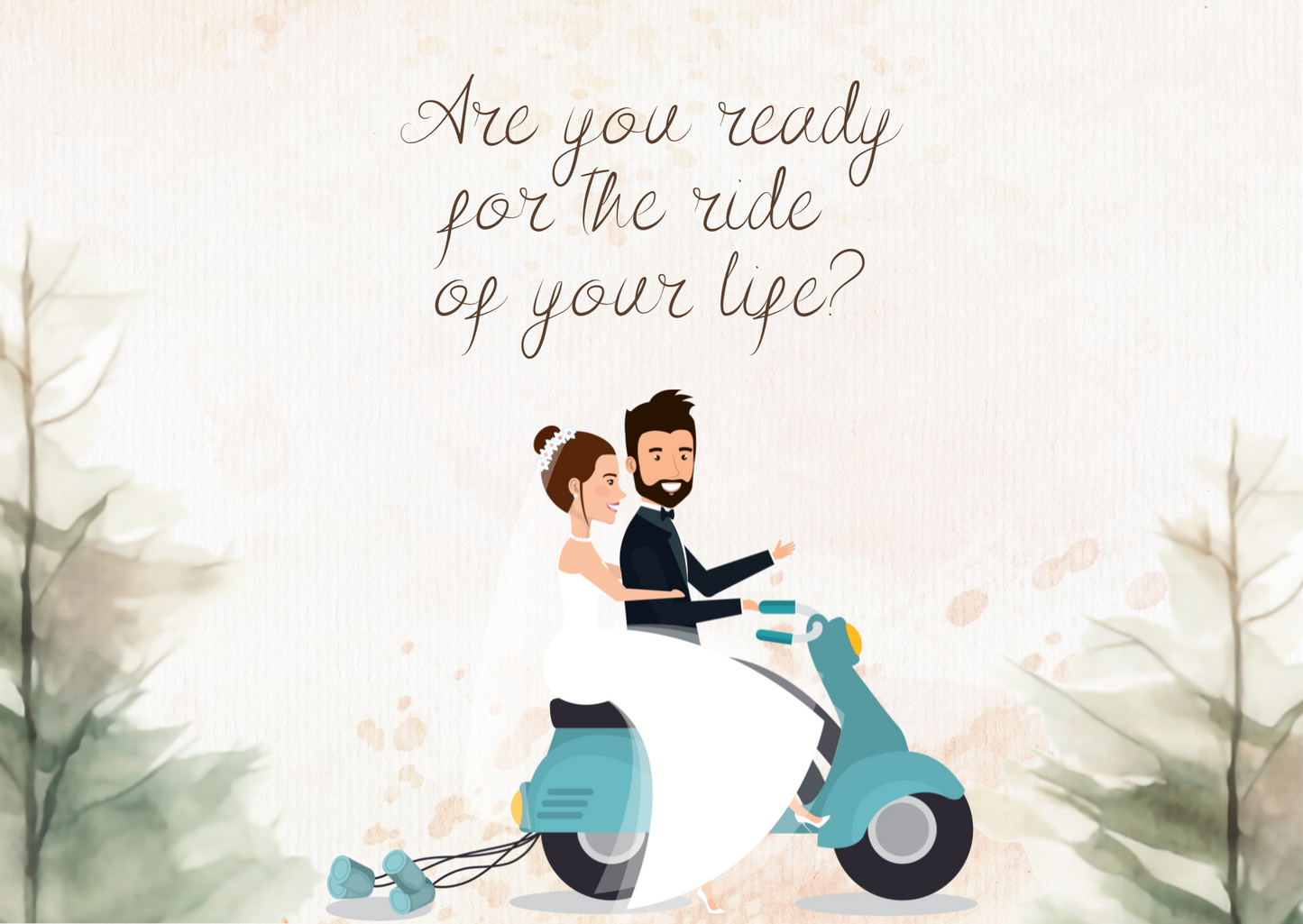 The Dreamer's Bookshop "Ride of Your Life" Wedding Card - The Dreamer's Bookshop.