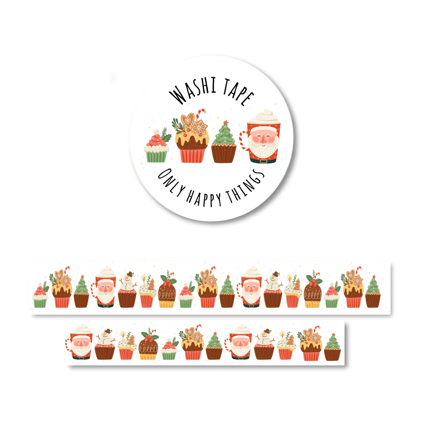Only Happy Things Stationery - Washi tape kerstsnoepjes - The Dreamer's Bookshop.