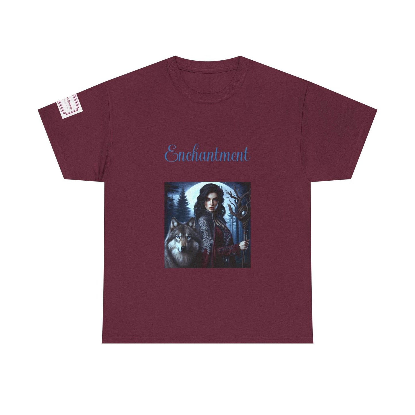 Enchanting Wolf Graphic Unisex Heavy Cotton Tee - The Dreamer's Bookshop.