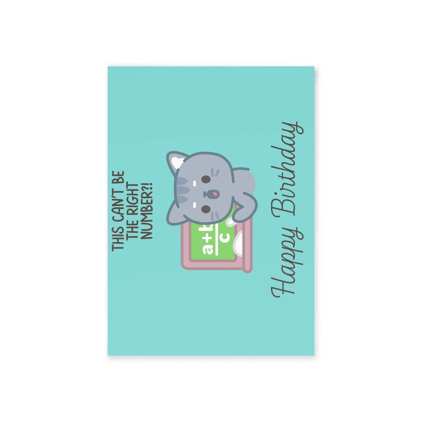 The Dreamer's Bookshop Cute "Not the right number" Cat Birthday Card - The Dreamer's Bookshop.