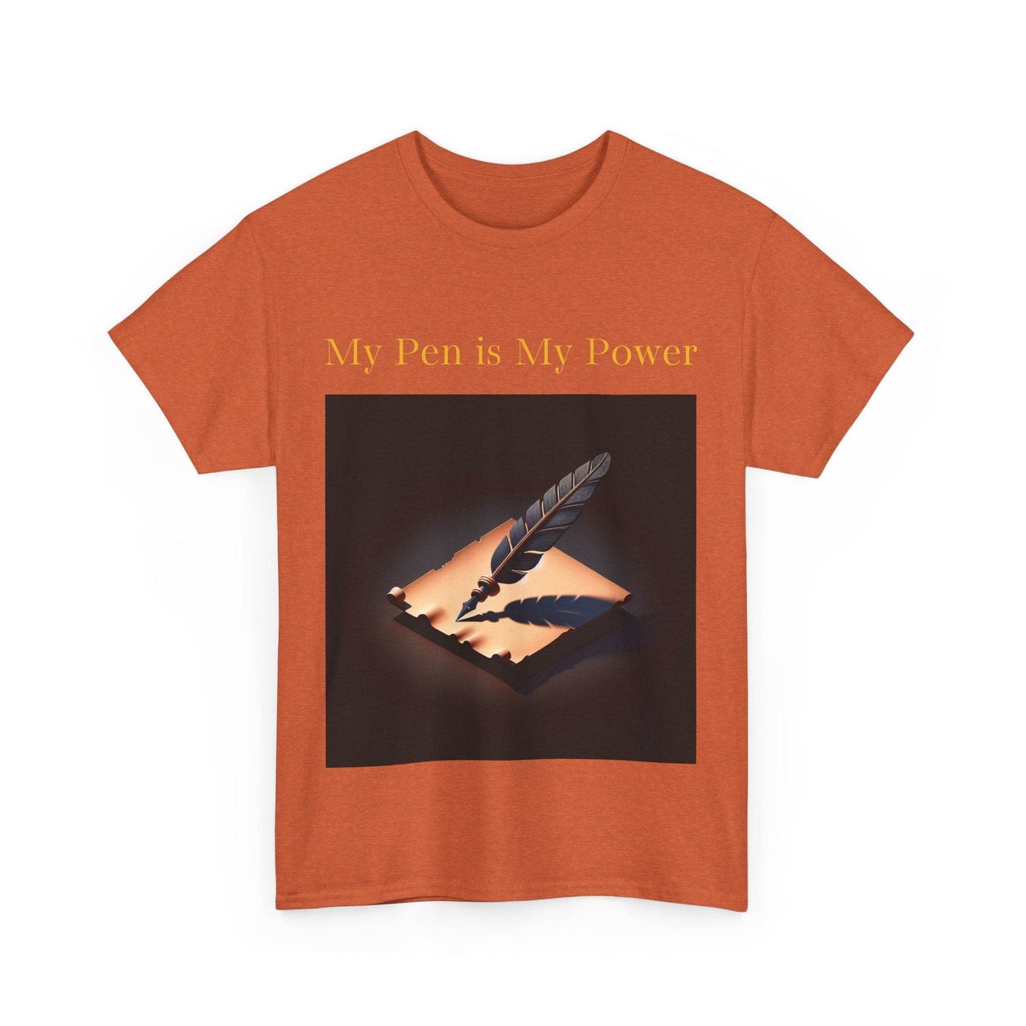 My Pen is My Power Unisex Heavy Cotton Tee - Creative Writer's Apparel - The Dreamer's Bookshop.