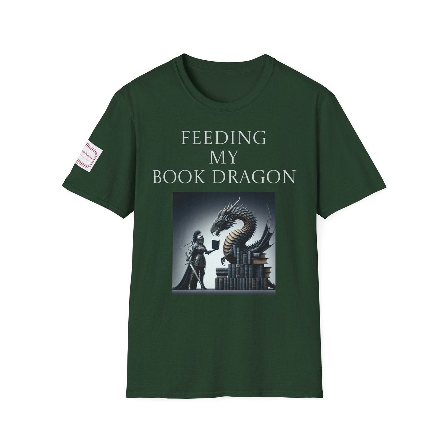 Inspirational Unisex Softstyle T-Shirt - 'Feeding' Book Lover Design - The Dreamer's Bookshop.