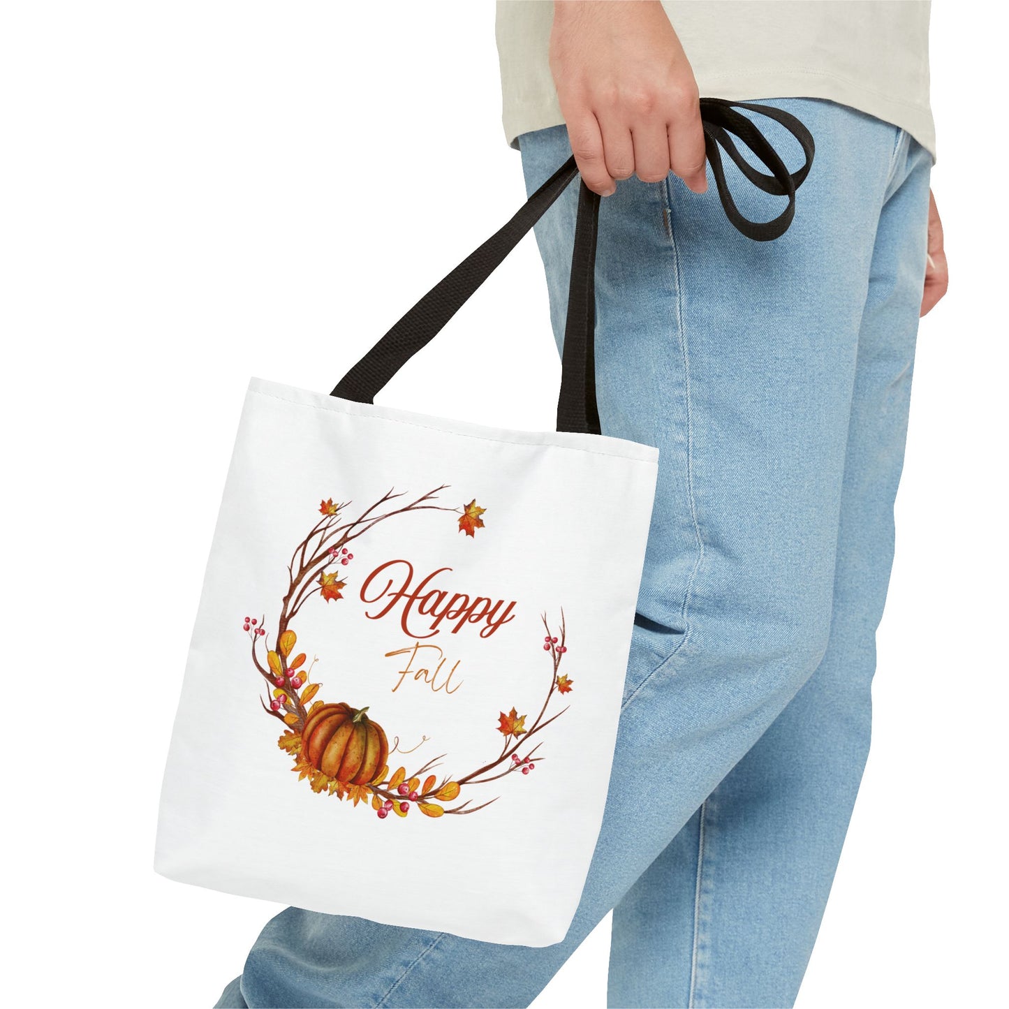 Happy Fall Tote Bag - Cozy Autumn Design