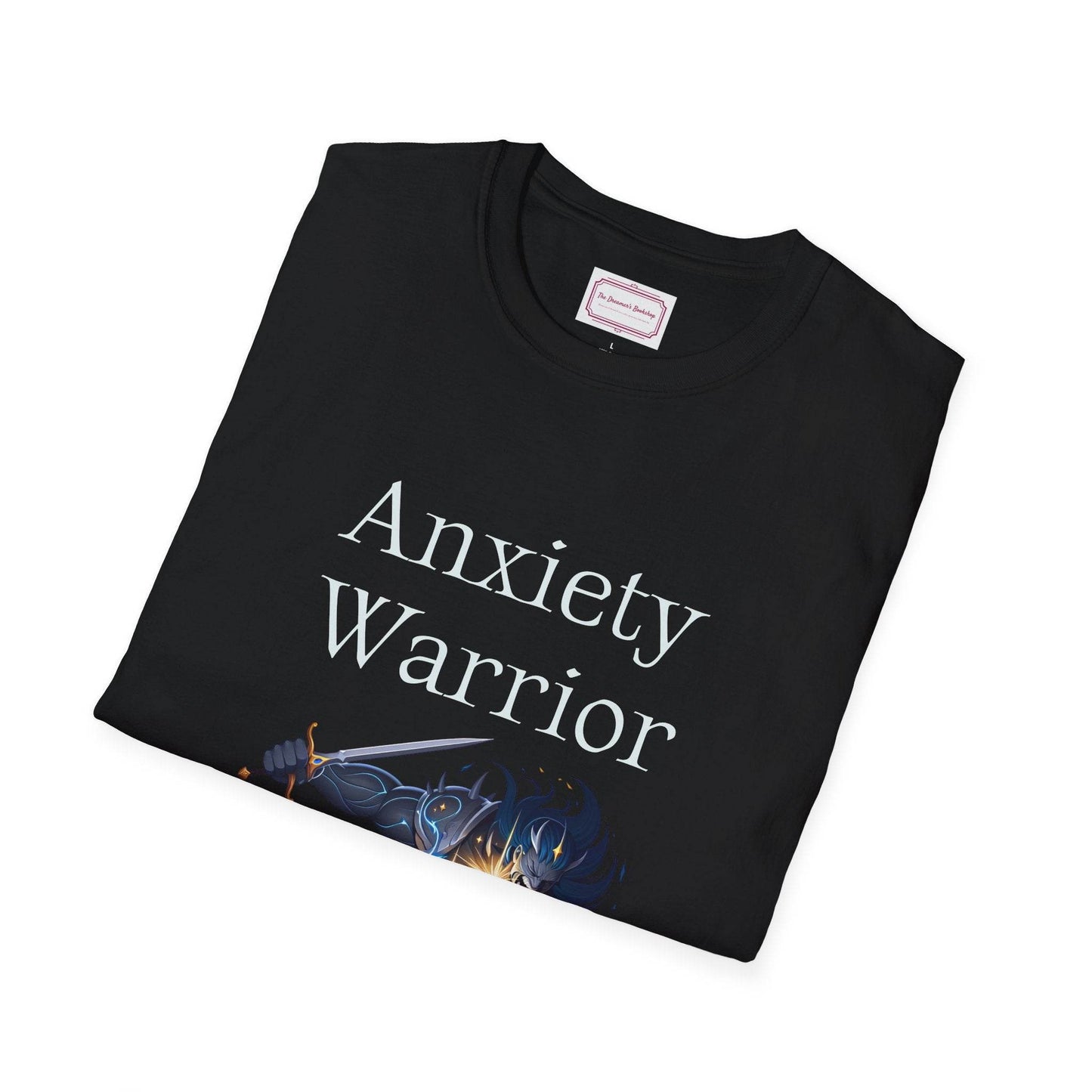 Anxiety Warrior Unisex Softstyle T-Shirt - Embrace Your Battles - The Dreamer's Bookshop.