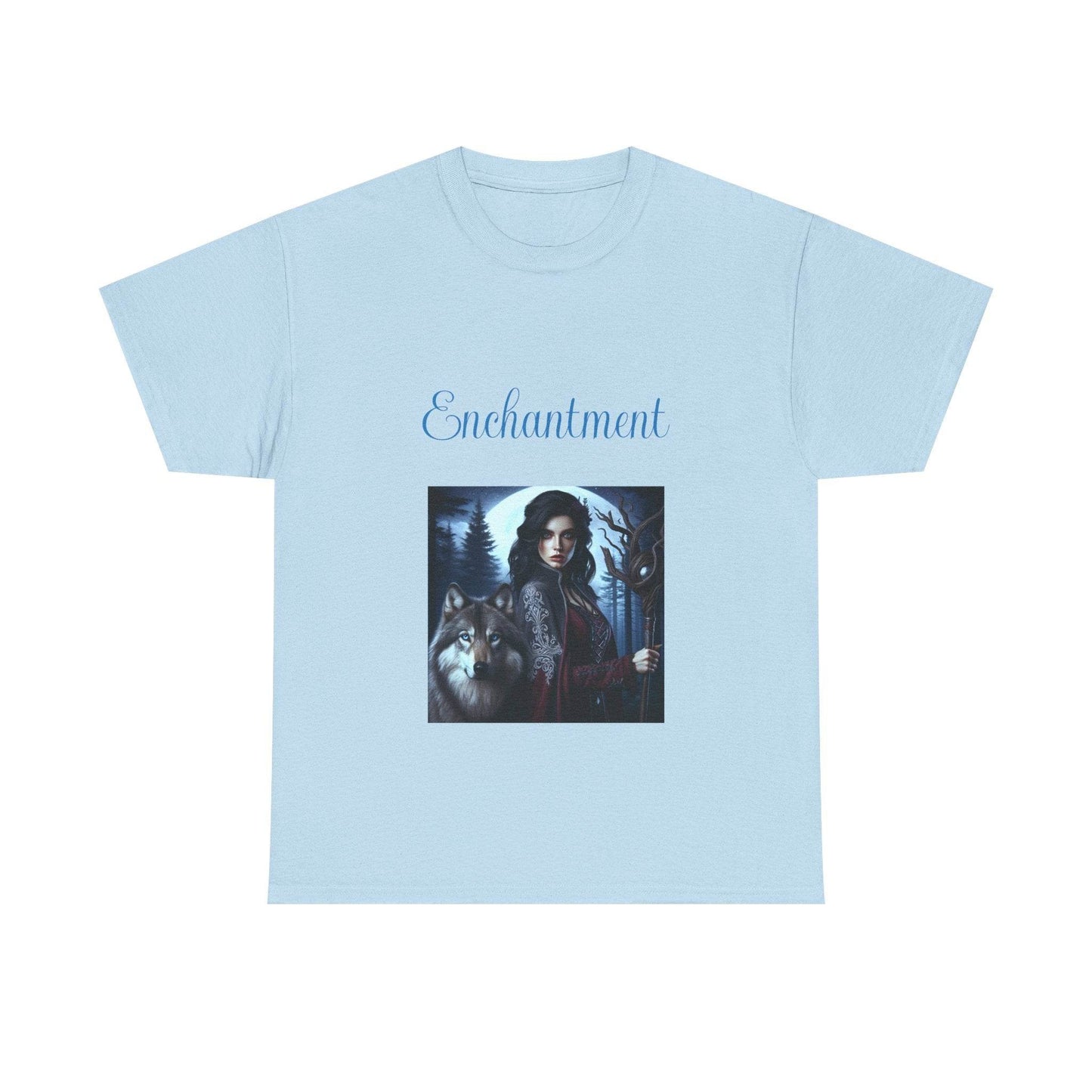 Enchanting Wolf Witch Unisex Heavy Cotton Tee - The Dreamer's Bookshop.