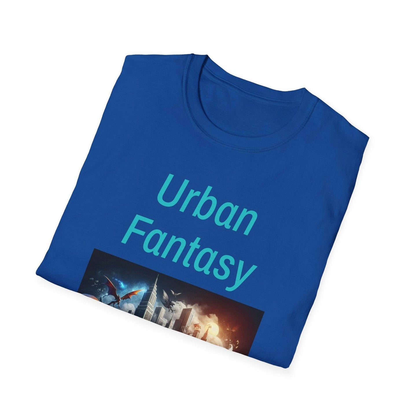 Urban Fantasy Unisex Softstyle T-Shirt - Dreamy Book Design for Book Lovers - The Dreamer's Bookshop.