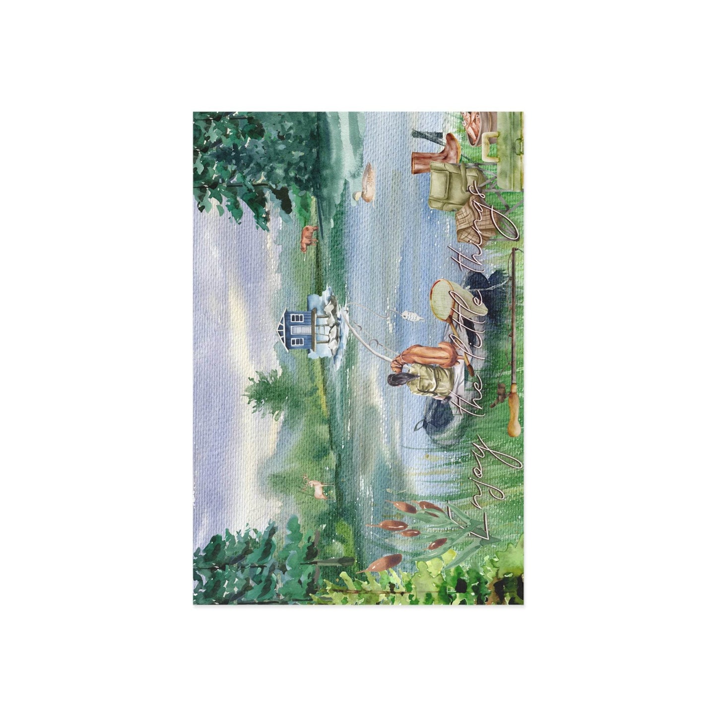The Dreamer's Bookshop "Fishing" Enjoy the Little Things Card - The Dreamer's Bookshop.