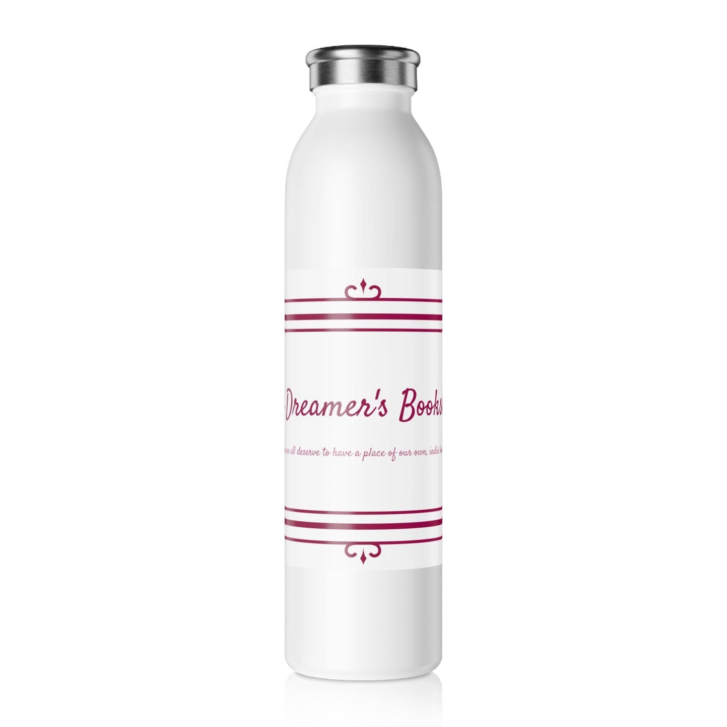 Stylish Slim Water Bottle - Dreamer's Bottle Collection - The Dreamer's Bookshop.