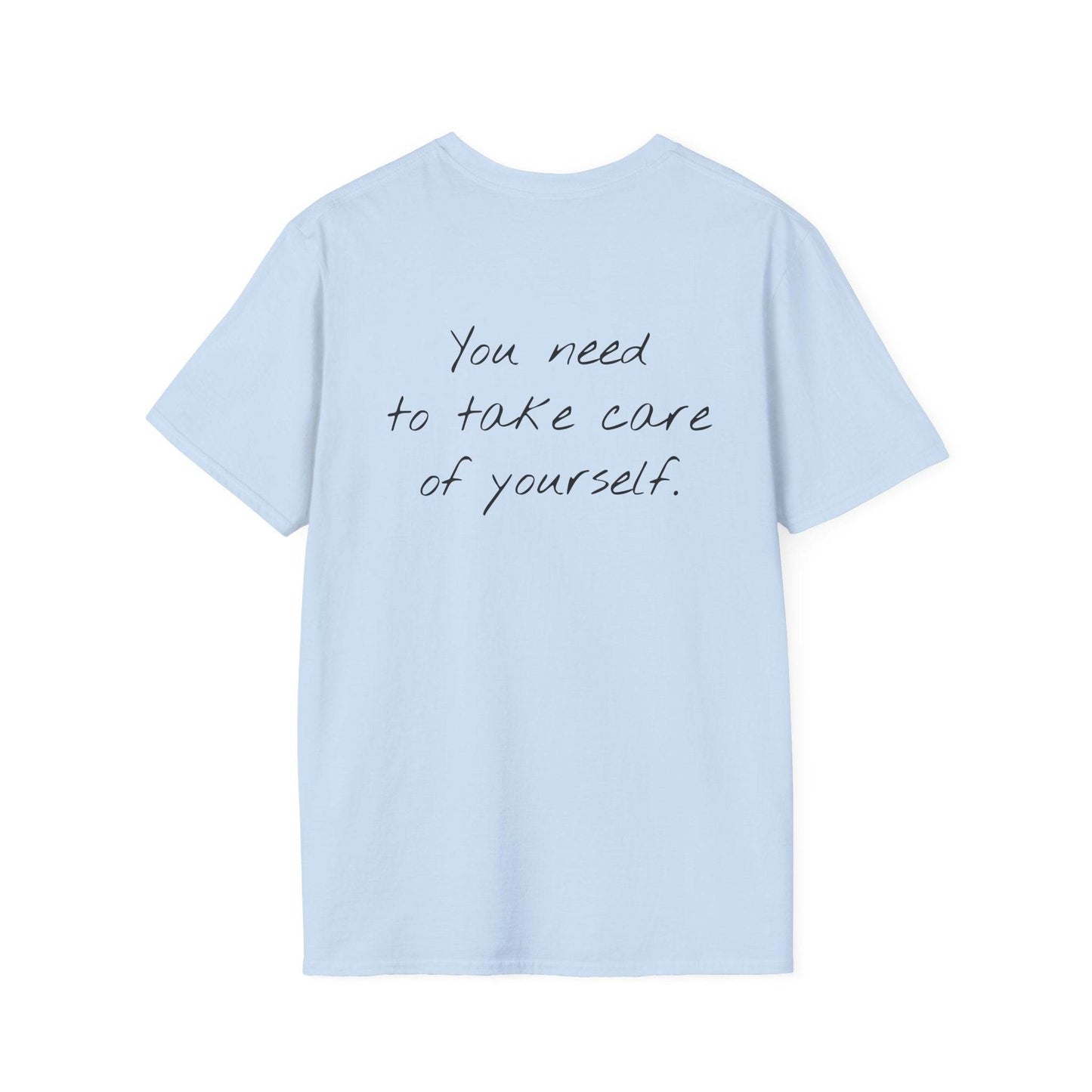 Unisex Softstyle T-Shirt - 'Take Care' Inspirational - The Dreamer's Bookshop.