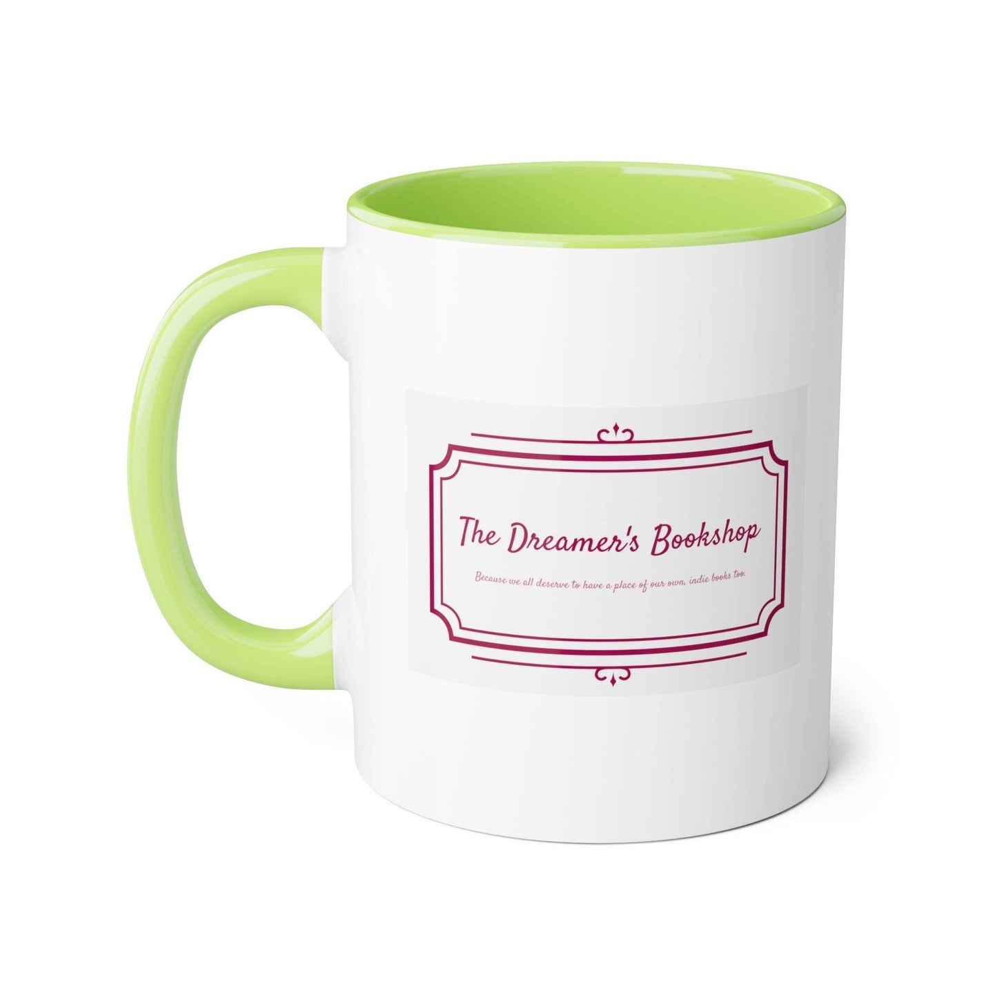 Personalized Dreamer's Bookshop Accent Mug - 11oz Coffee Cup for Book Lovers - The Dreamer's Bookshop.