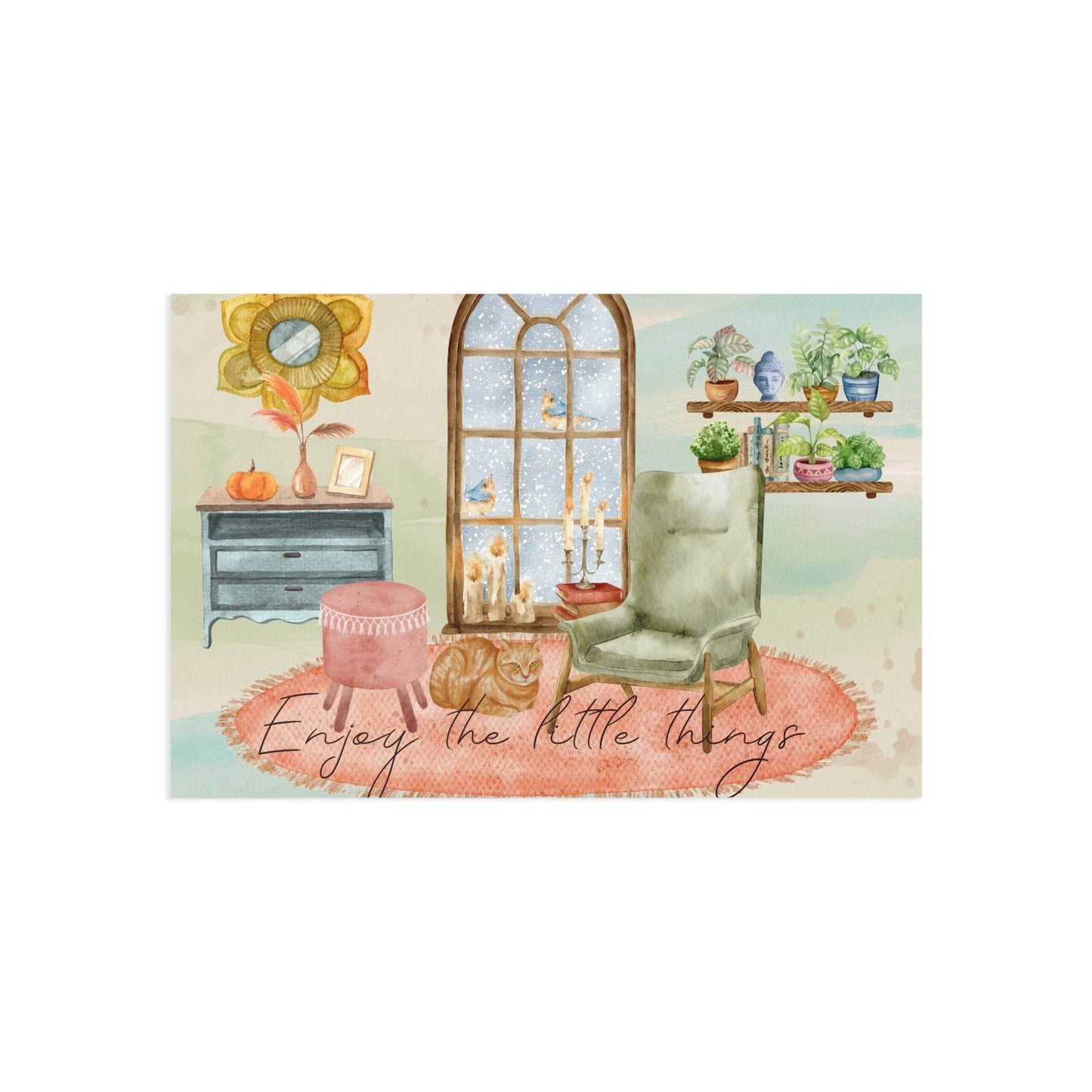 The Dreamer's Bookshop "Evening" Enjoy the Little Things Card - The Dreamer's Bookshop.