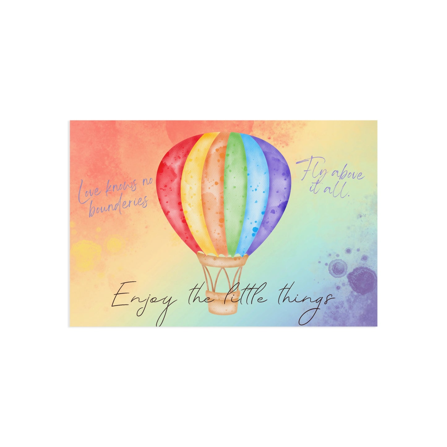 The Dreamer's Bookshop "Rainbow Love" Enjoy the Little Things Card - The Dreamer's Bookshop.