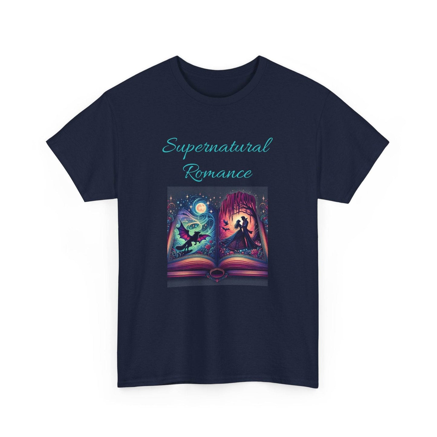 Fiction - Graphic Tee - Unisex Heavy Cotton T-Shirt - Supernatural Romance - The Dreamer's Bookshop.