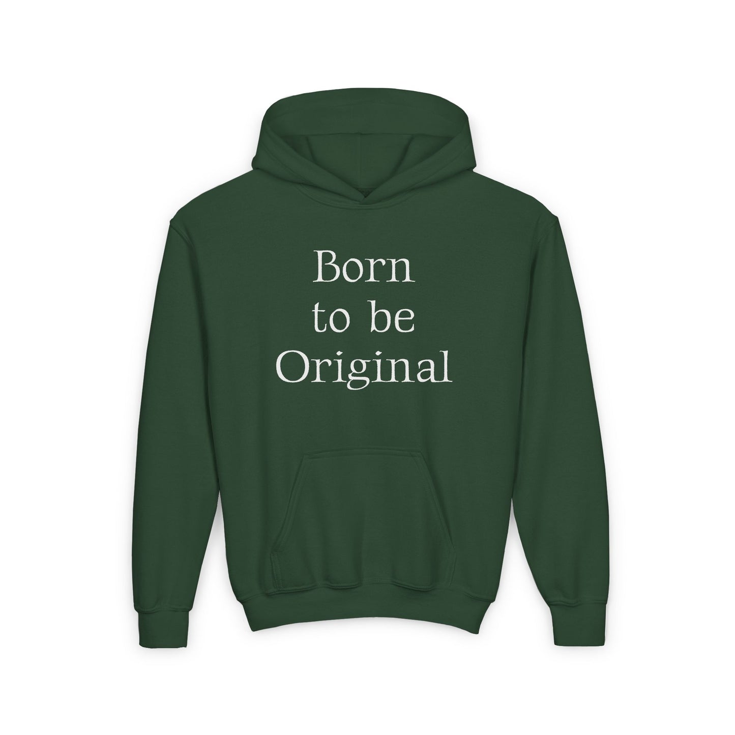 US (Ww) - Youth Heavy Blend Hooded Sweatshirt - "Born to be Original" & "Created by a Creator of Worlds" - The Dreamer's Bookshop.