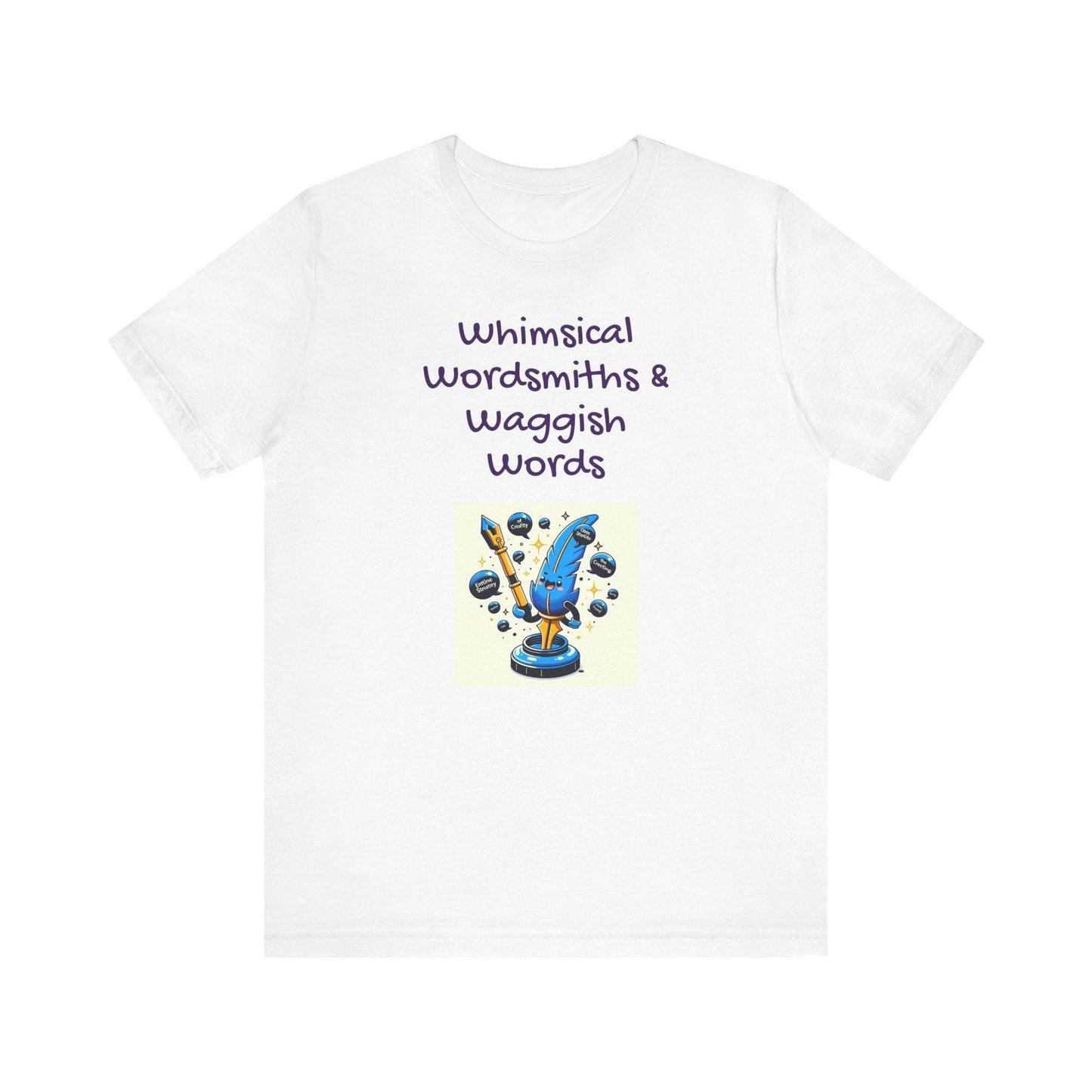 Whimsical Wordsmiths Short Sleeve Tee - Creative Gift for Writers - The Dreamer's Bookshop.