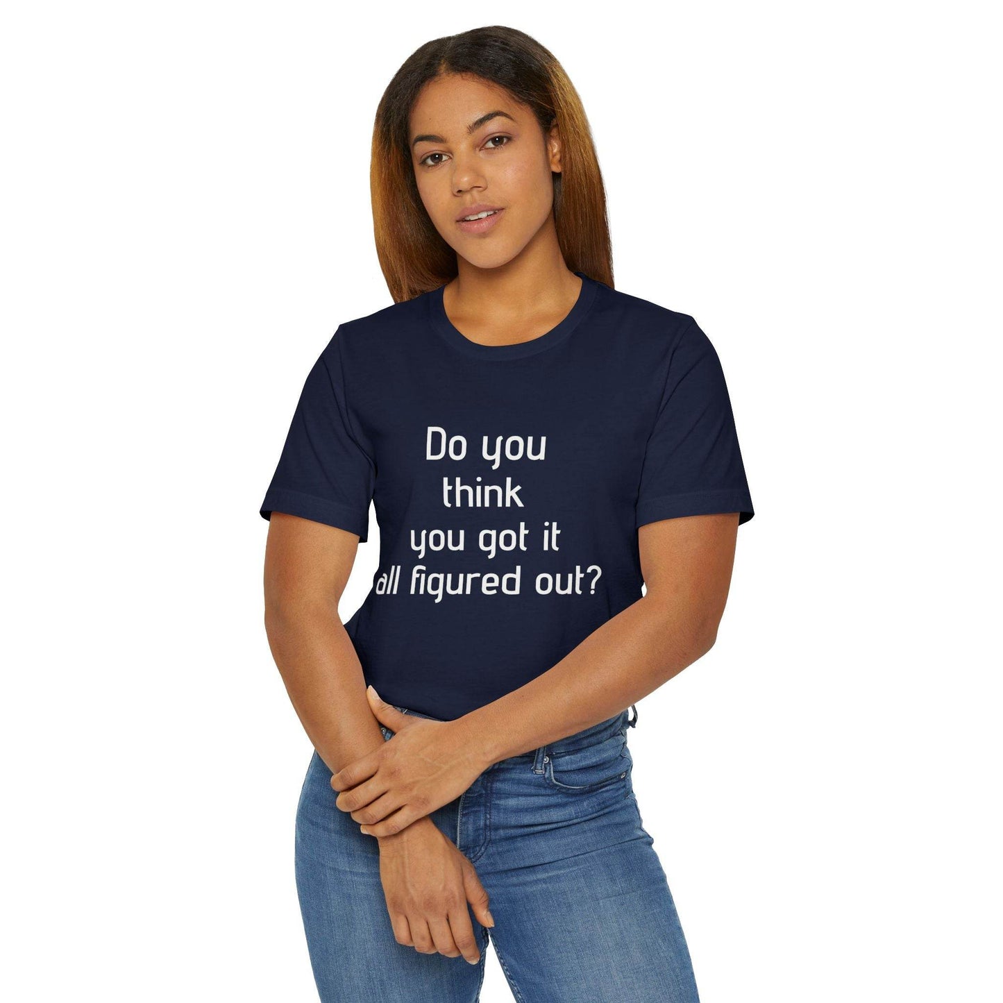 Inspirational Unisex Jersey T-Shirt - Think Again Vibe - The Dreamer's Bookshop.