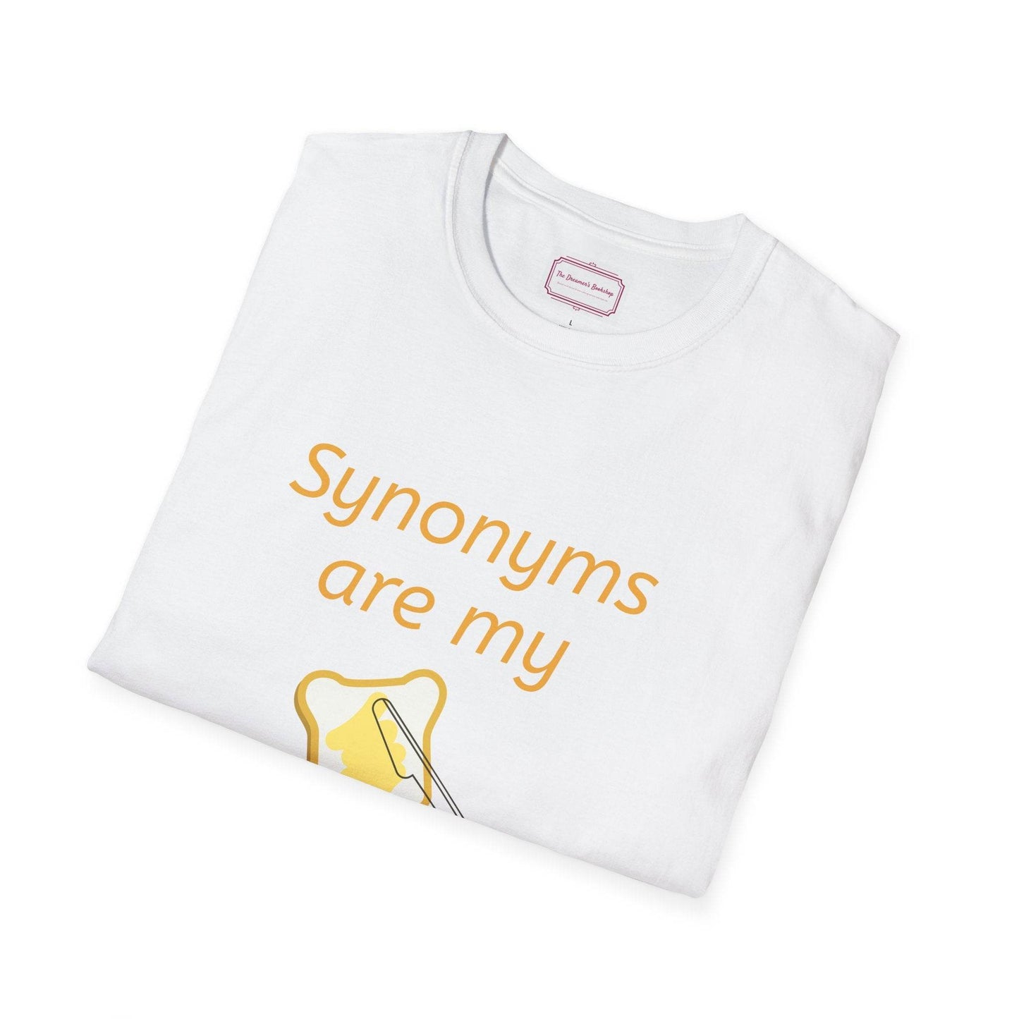 Synonyms Are My Jam Unisex Softstyle T-Shirt - Perfect Gift for Word Lovers - The Dreamer's Bookshop.