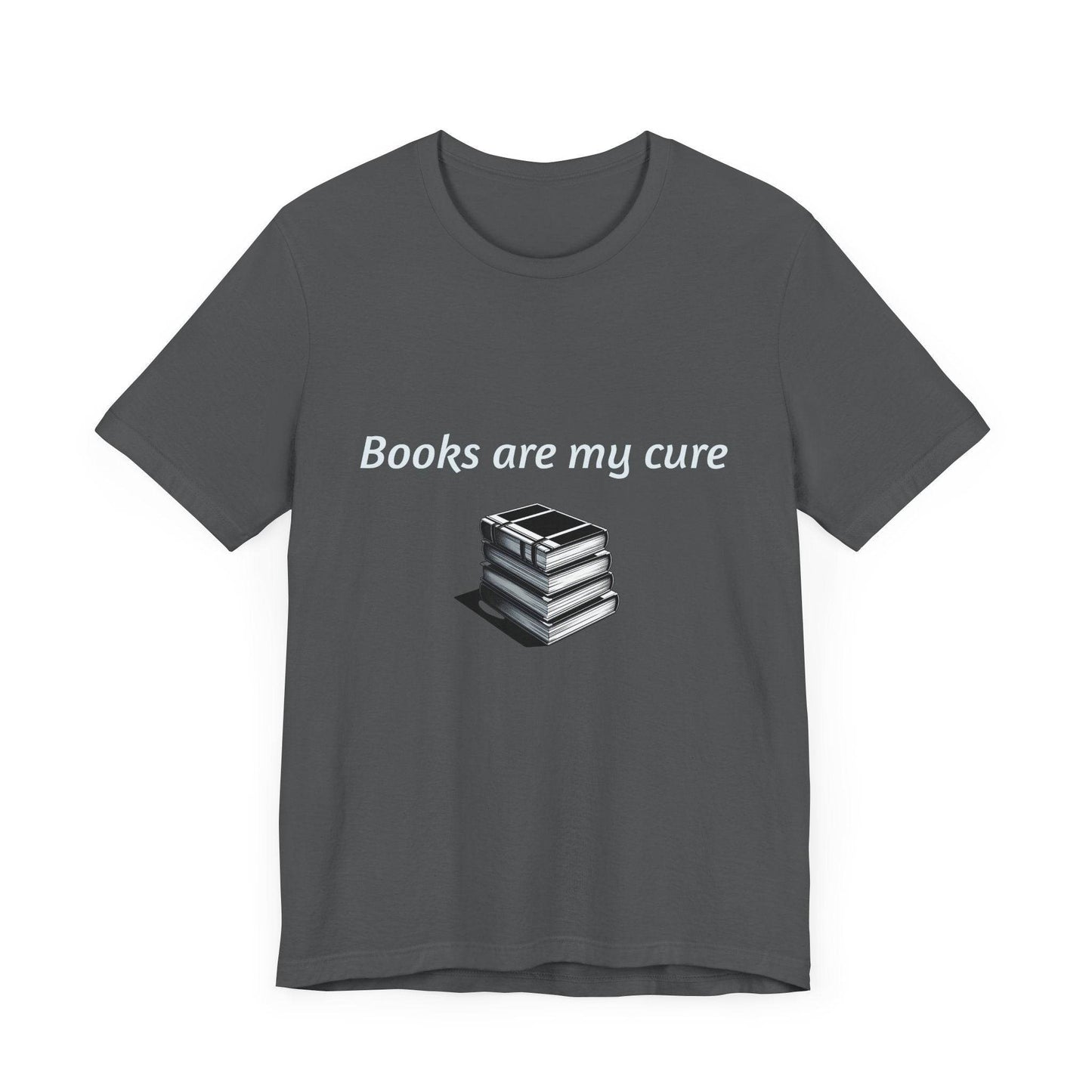 Inspirational Unisex Short Sleeve Tee - Books are my cure - The Dreamer's Bookshop.