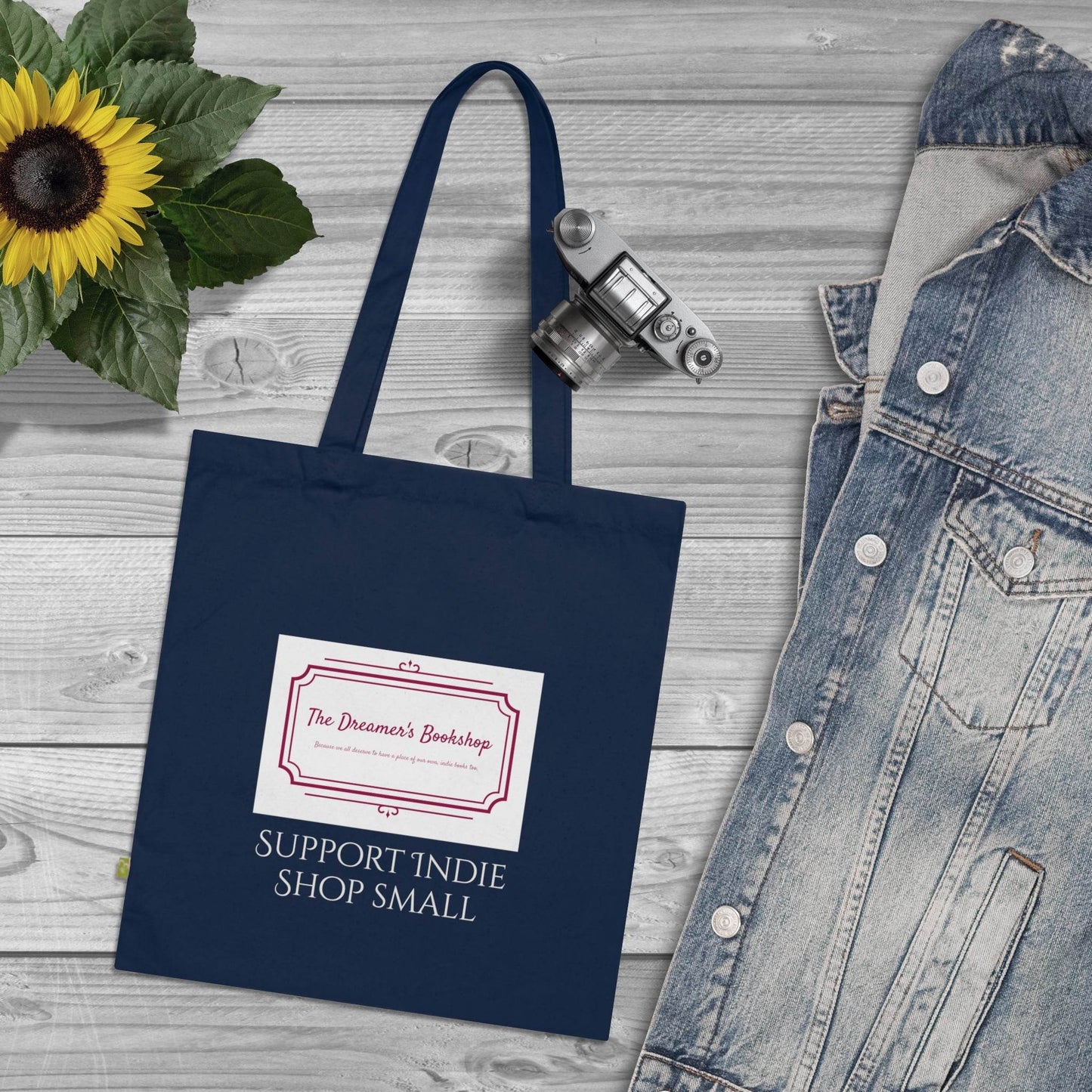 Support Indie Shop Small Organic Cotton Tote Bag - The Dreamer's Bookshop.