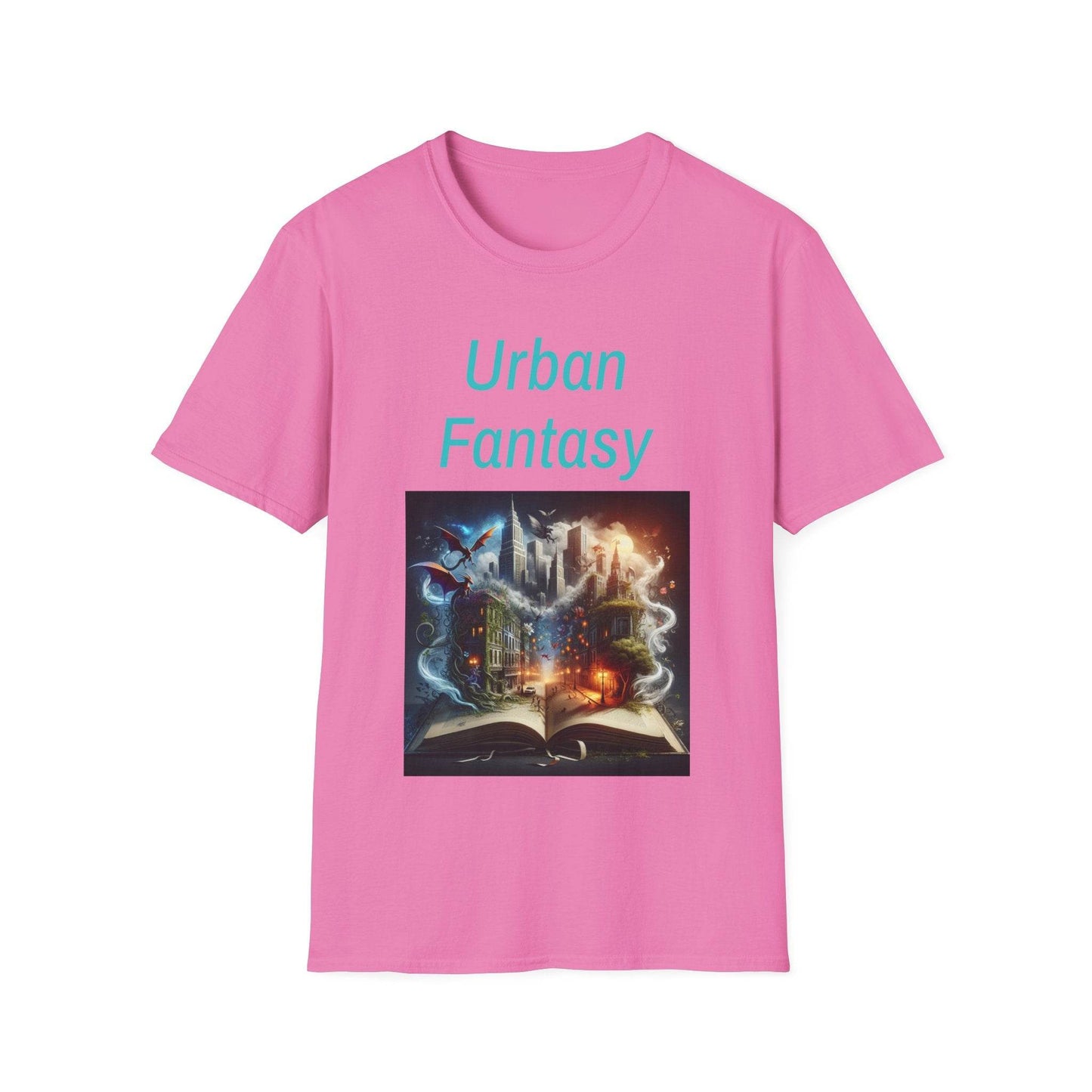 Urban Fantasy Unisex Softstyle T-Shirt - Dreamy Book Design for Book Lovers - The Dreamer's Bookshop.