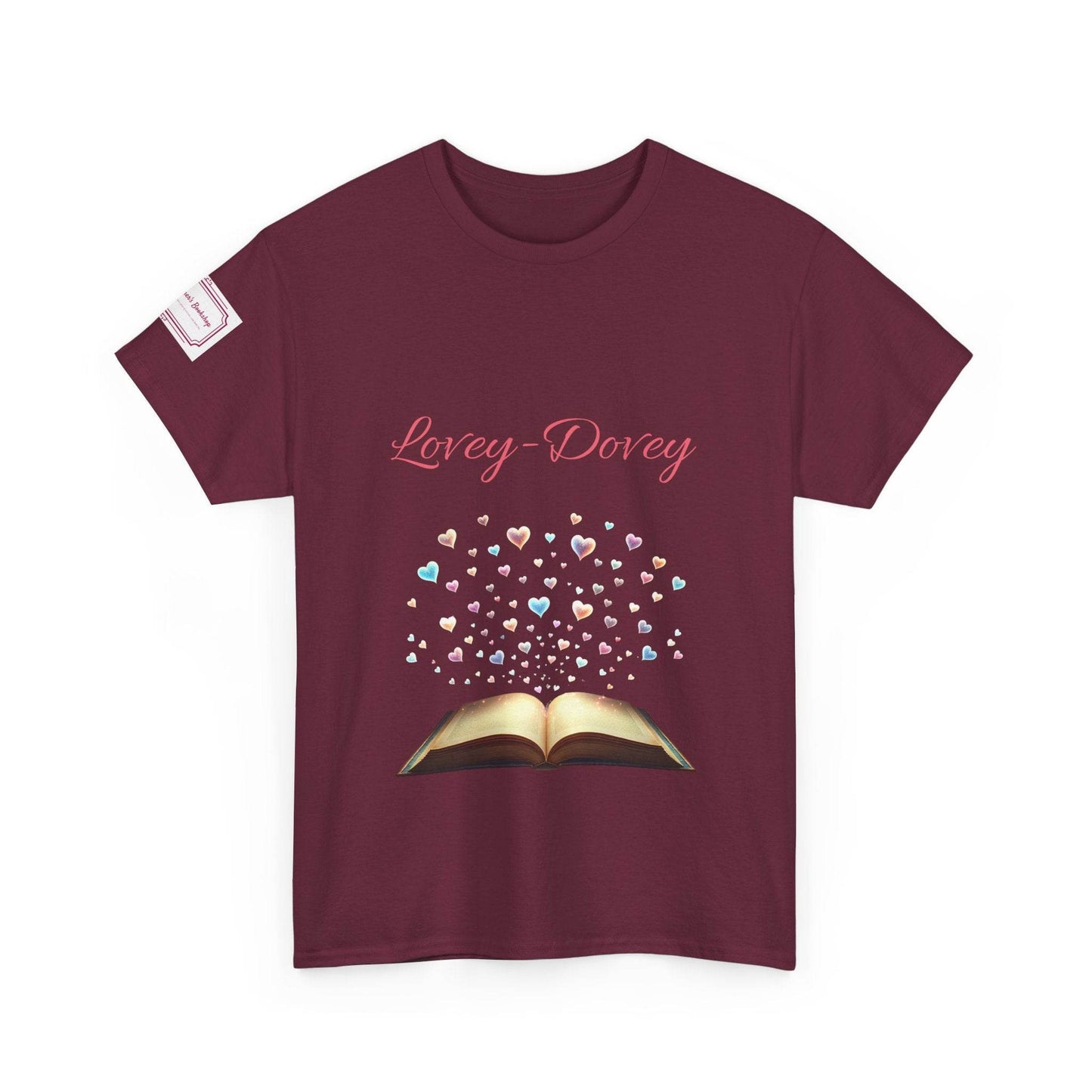 Lovey-Dovey - Graphic Unisex Heavy Cotton Tee - The Dreamer's Bookshop.