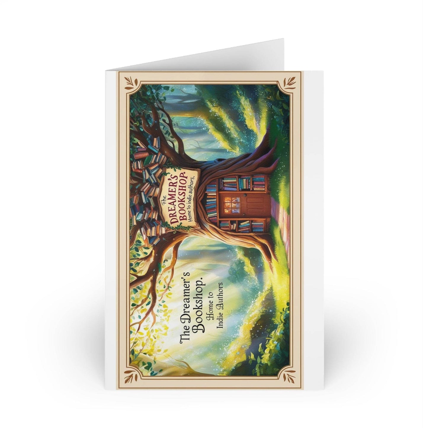 The Dreamer's Bookshop - Tree and Books Card - The Dreamer's Bookshop.