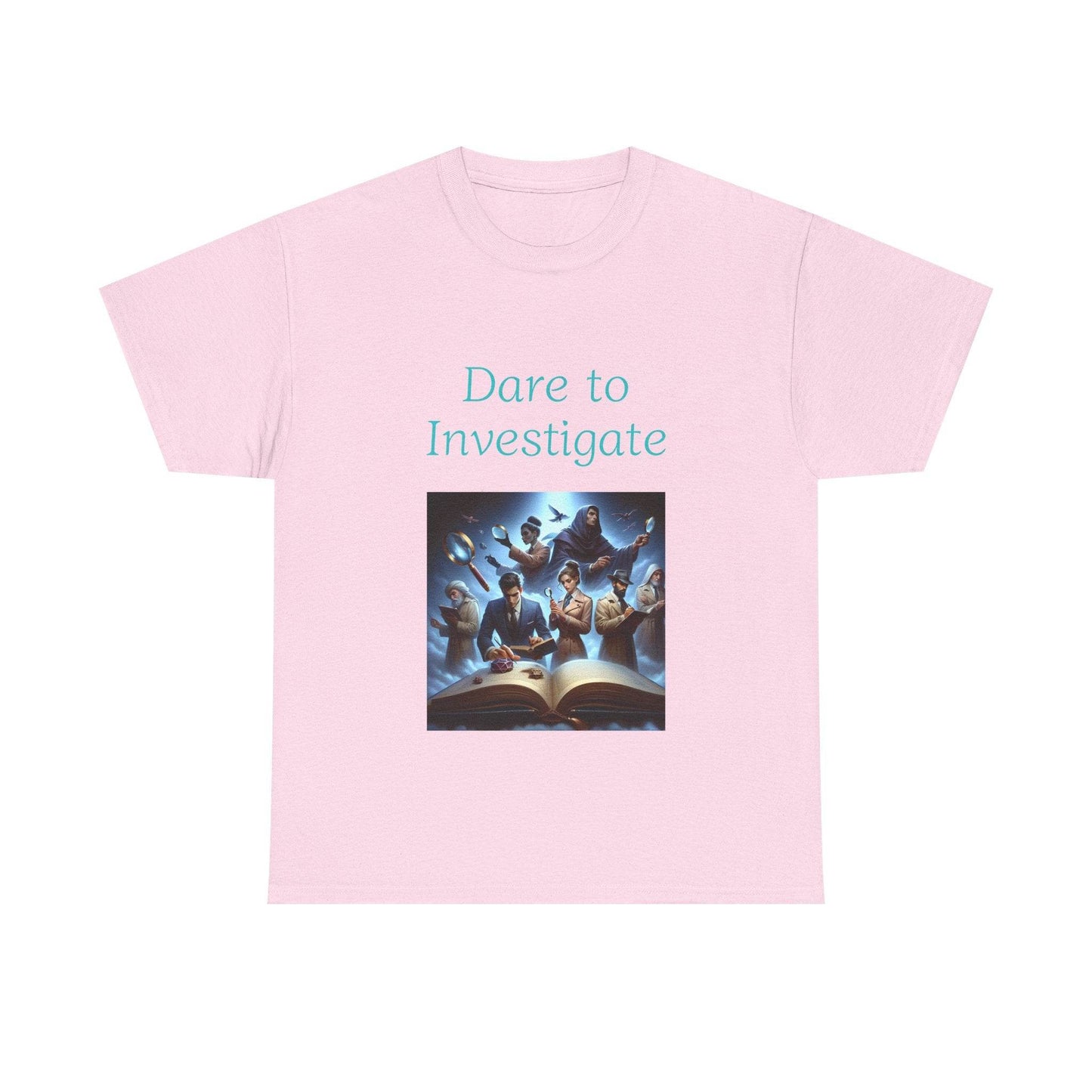 Investigate - Unisex Heavy Cotton Tee - Crime/Mystery Books - The Dreamer's Bookshop.