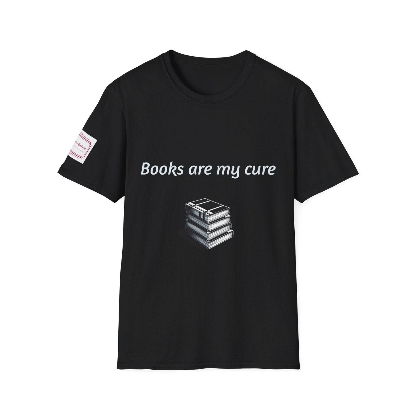 Inspirational Unisex Softstyle T-Shirt - Books are my cure - The Dreamer's Bookshop.