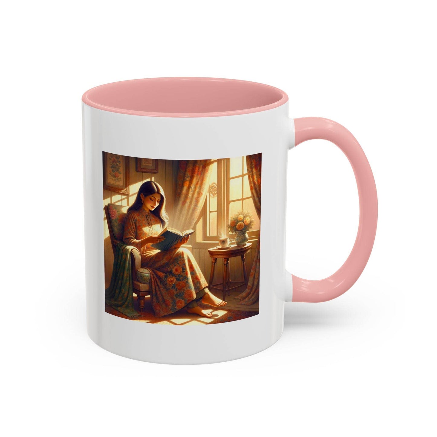 Cozy Reading Accent Coffee Mug - 11 oz - Perfect for Book Lovers - The Dreamer's Bookshop.