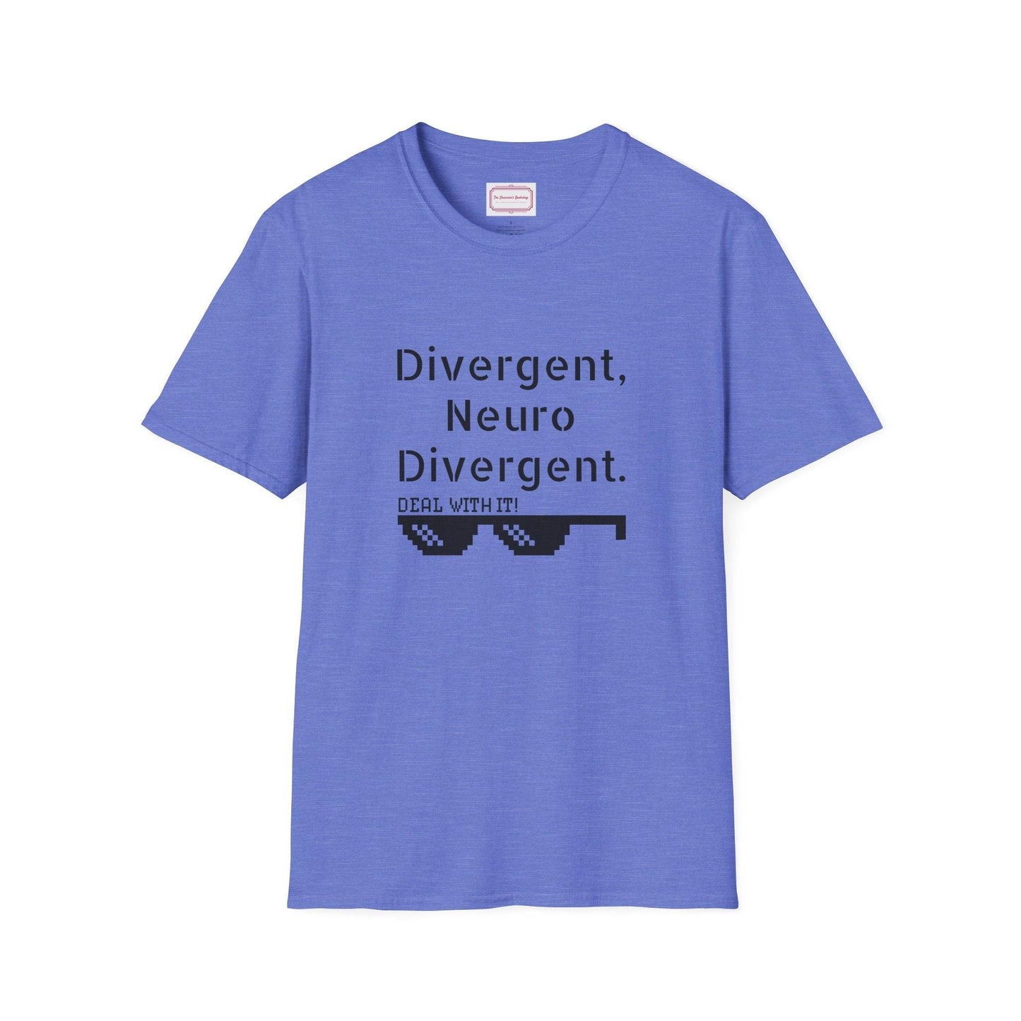 Divergent Neurodivergent T-Shirt - Unisex Softstyle Tee for Acceptance and Awareness - The Dreamer's Bookshop.