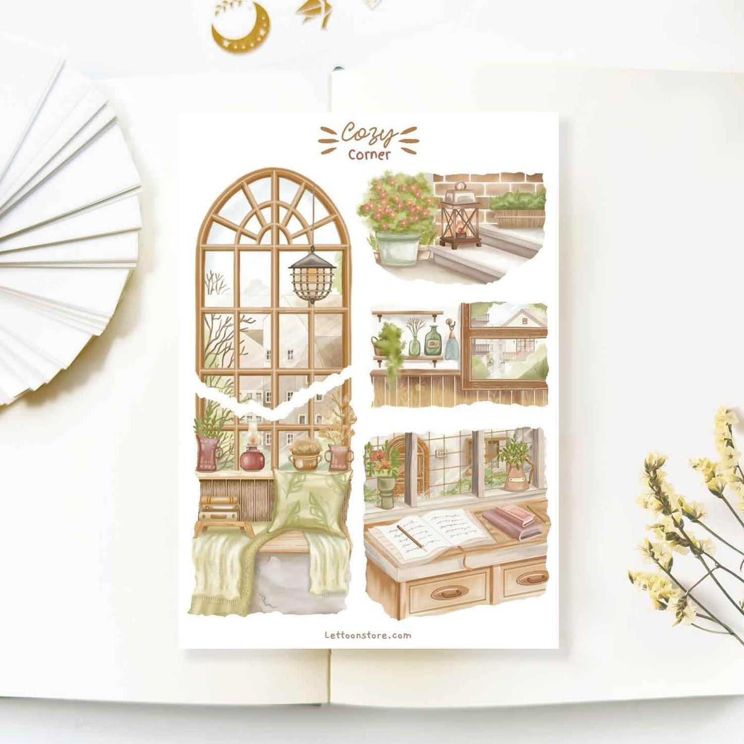 LETTOOn - Stickervel - Cosy Corner - The Dreamer's Bookshop.