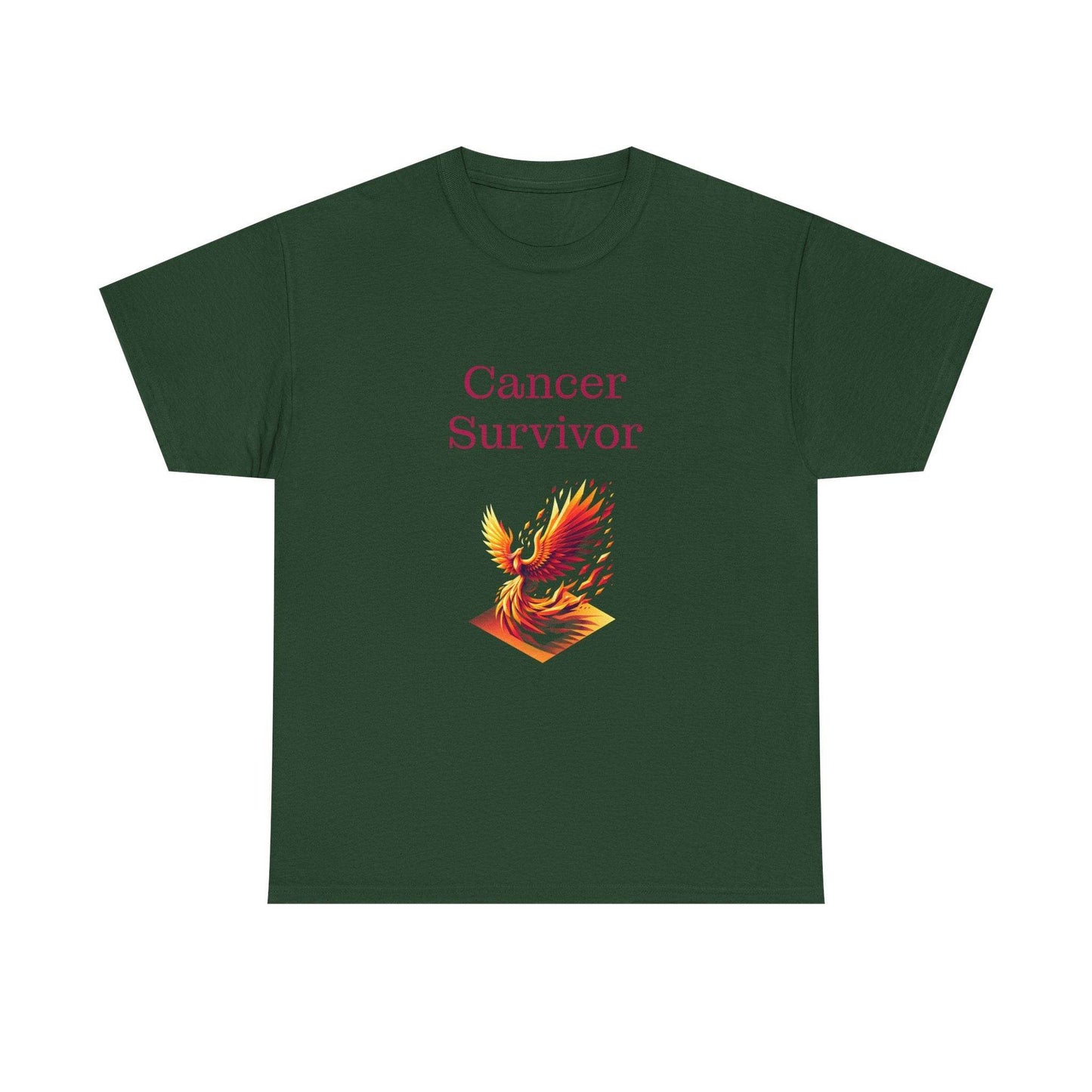 Cancer Survivor Unisex Heavy Cotton Tee - Inspirational Battle T-Shirt - The Dreamer's Bookshop.
